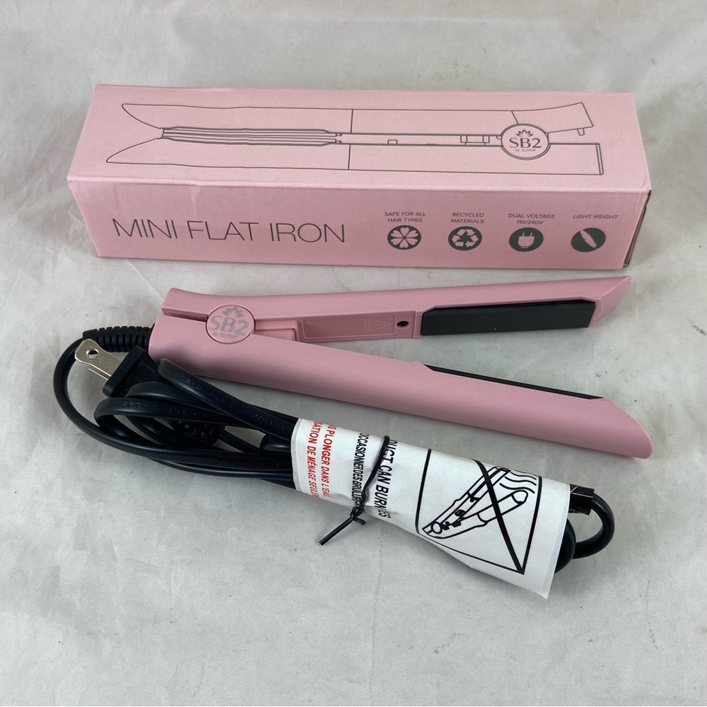 Pink Mini Flat Iron SB2 by Sutra 10HSMNG-B2 - Compact Travel Size